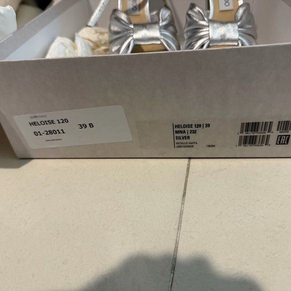 Jimmy Choo HELOISE Silver Heels - Picture 5 of 10